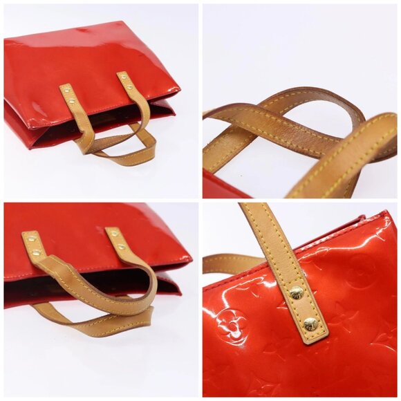LOUIS VUITTON Monogram Vernis Reade PM Hand Bag Red Rouge M91088 LV Auth ep10876 - Picture 16 of 16